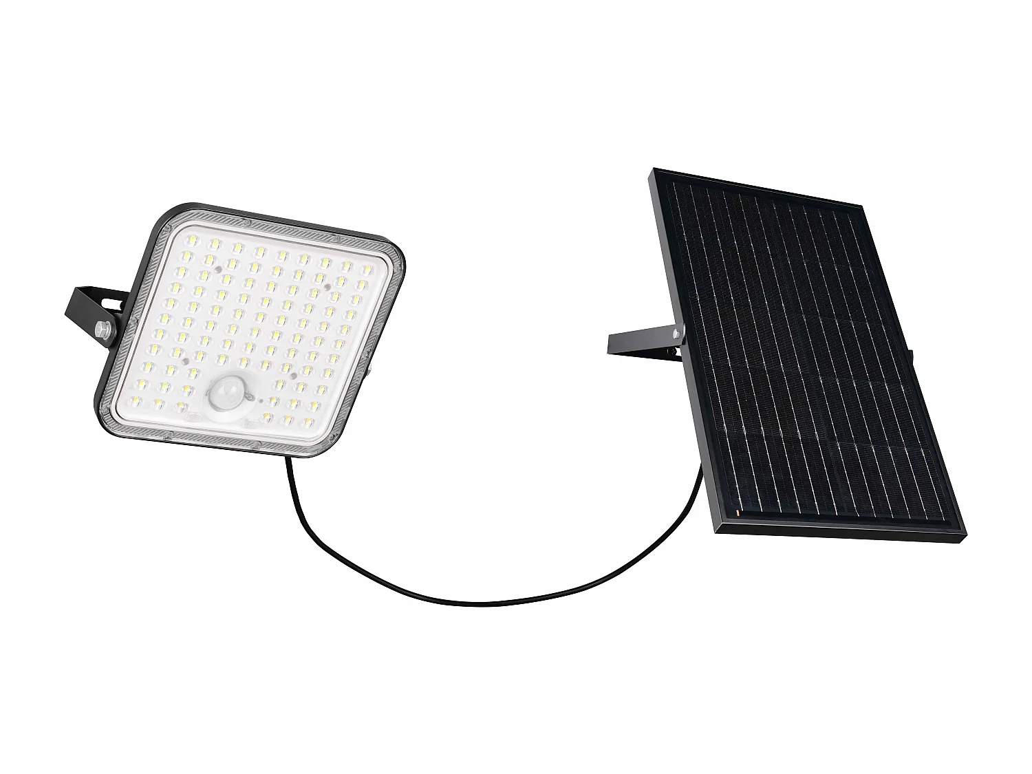 Faro da esterno LED c/pannello solare, c/sensori, nero, L 20 cm, Acora