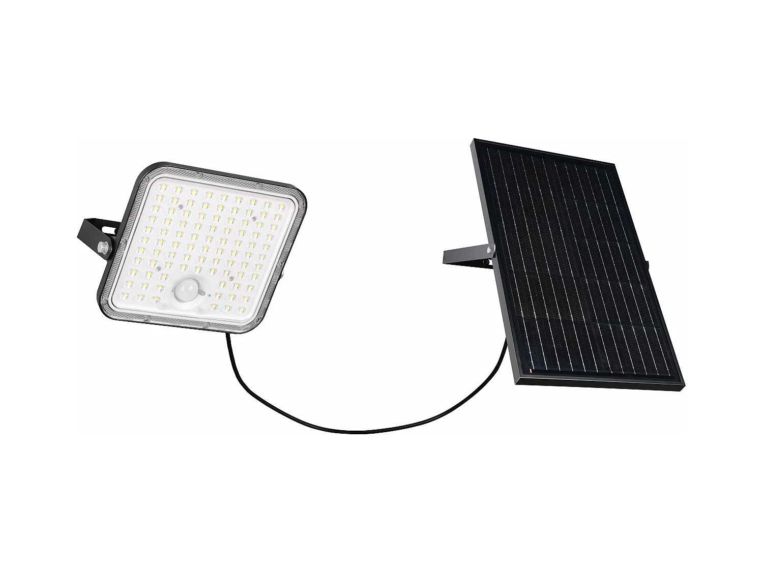 Faro da esterno LED c/pannello solare, c/sensori, nero, L 20 cm, Acora