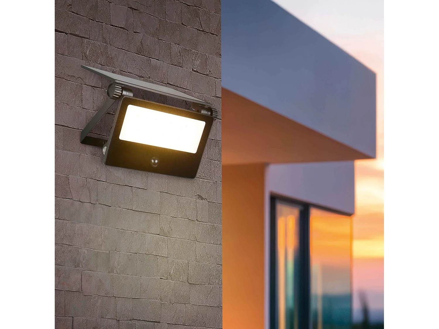 Faro da esterno LED, solare, c/sensore movimento, nero, L 15 cm, Moura