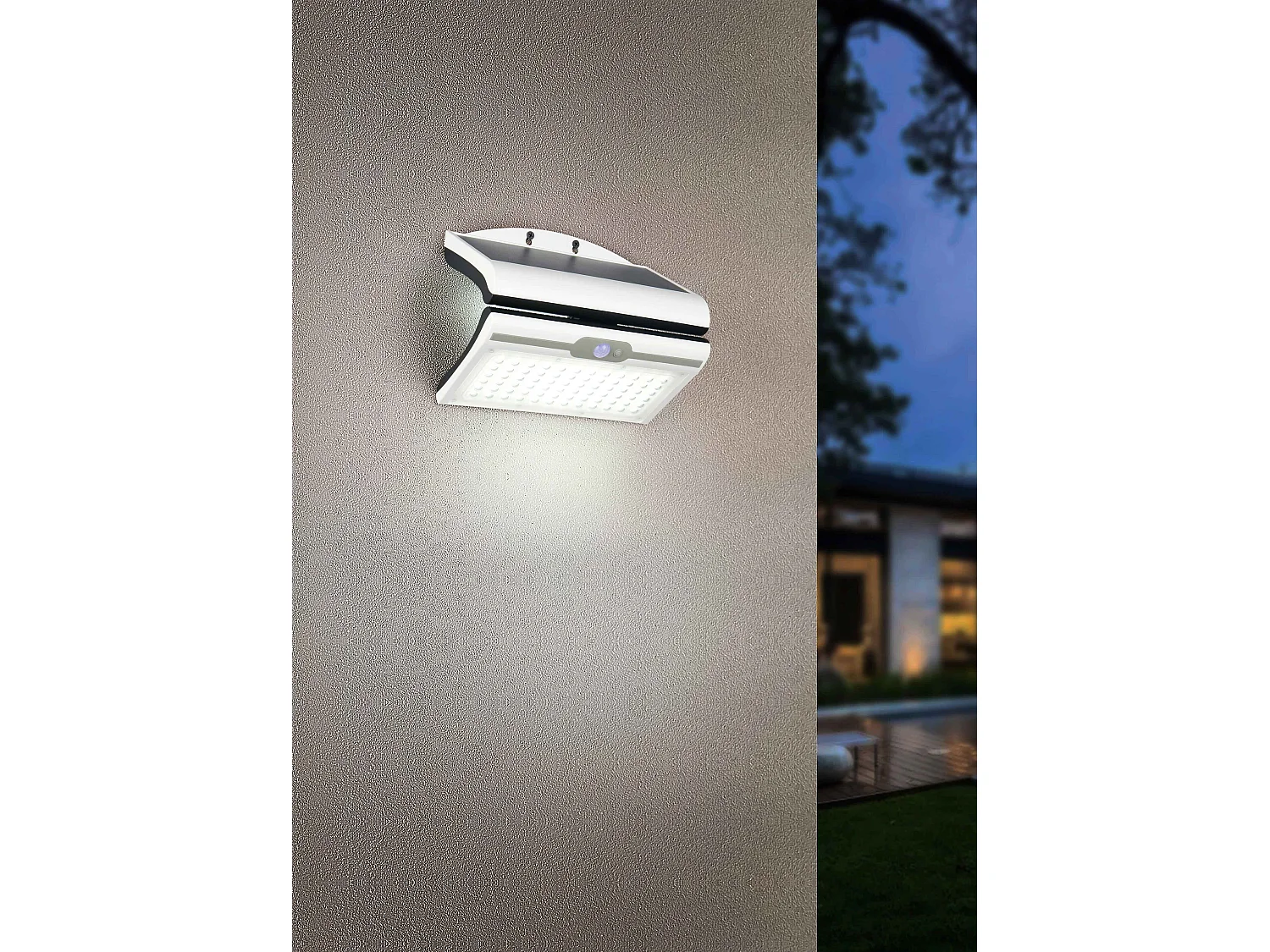 Faro da esterno LED, solare, c/sensore crepuscolare, bianco, L 23 cm, Macapa