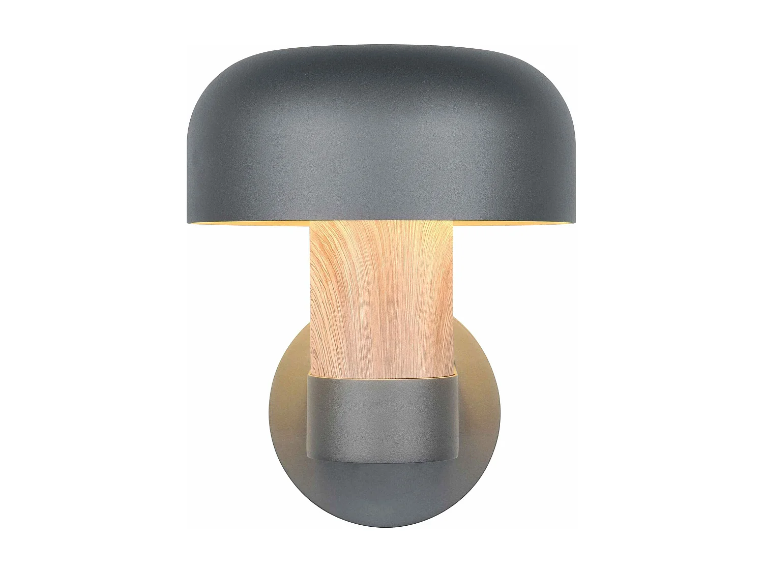 Applique da esterno, alluminio, antracite e legno, H 25 cm, Fraser