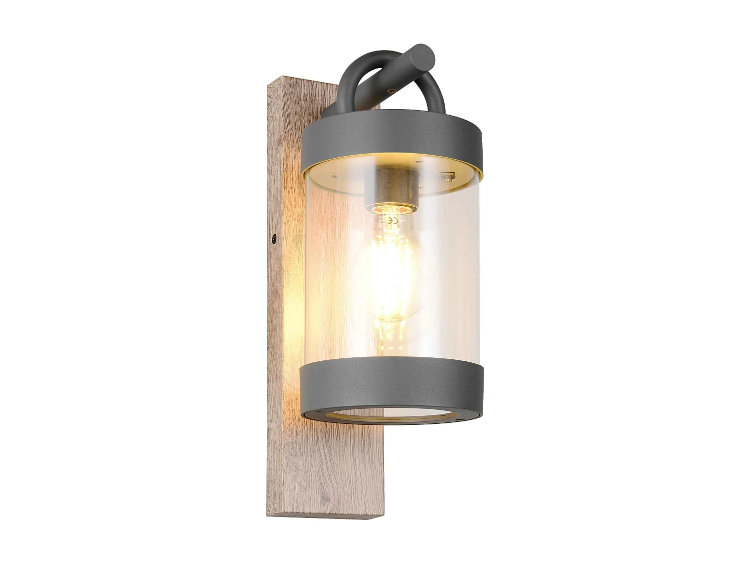 Applique da esterno c/sensore crepuscolare, antracite, H 33 cm, Sambesi