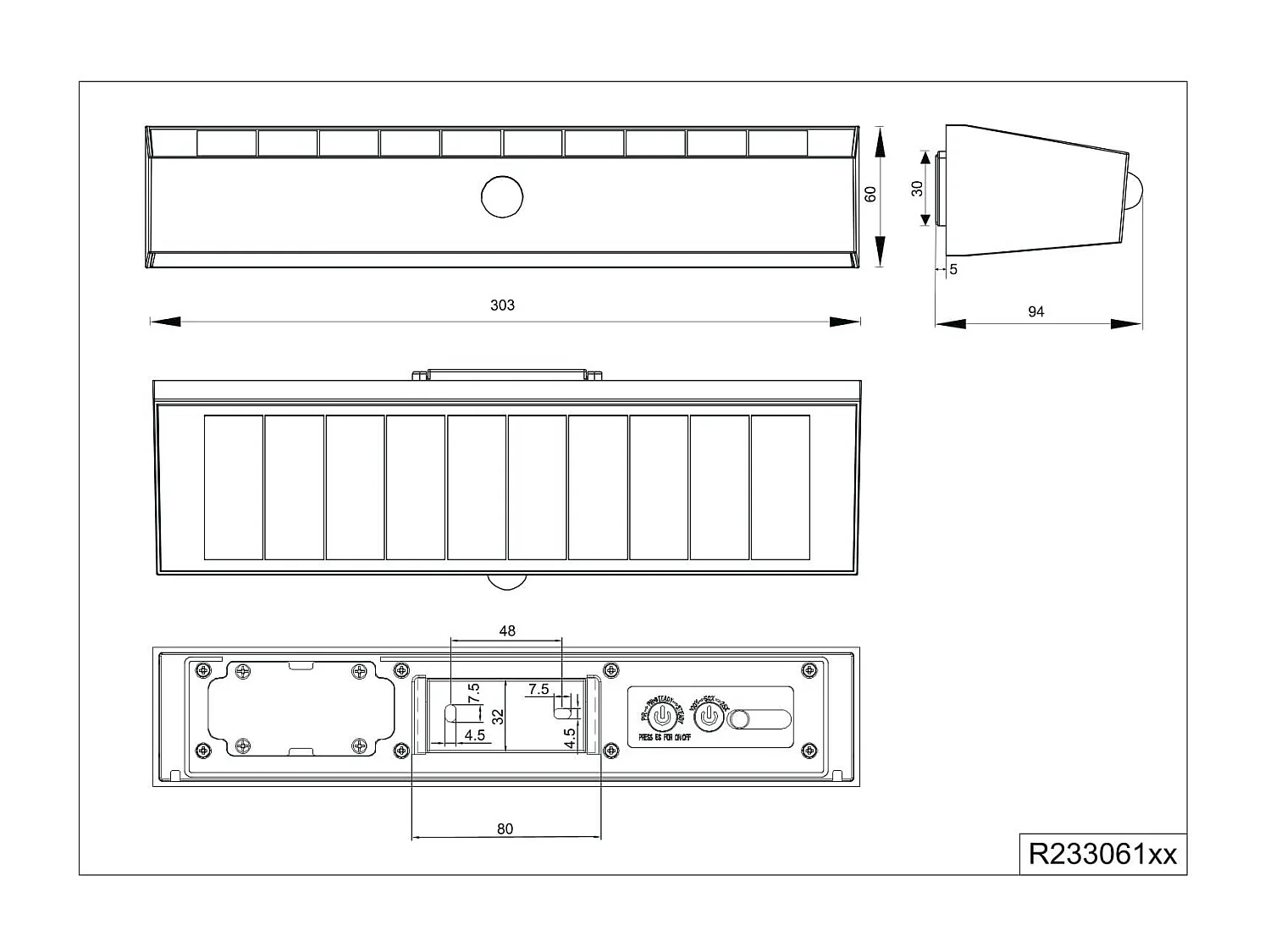 Applique da esterno LED, solare, c/sensori, bianco, L 30 cm, Silves