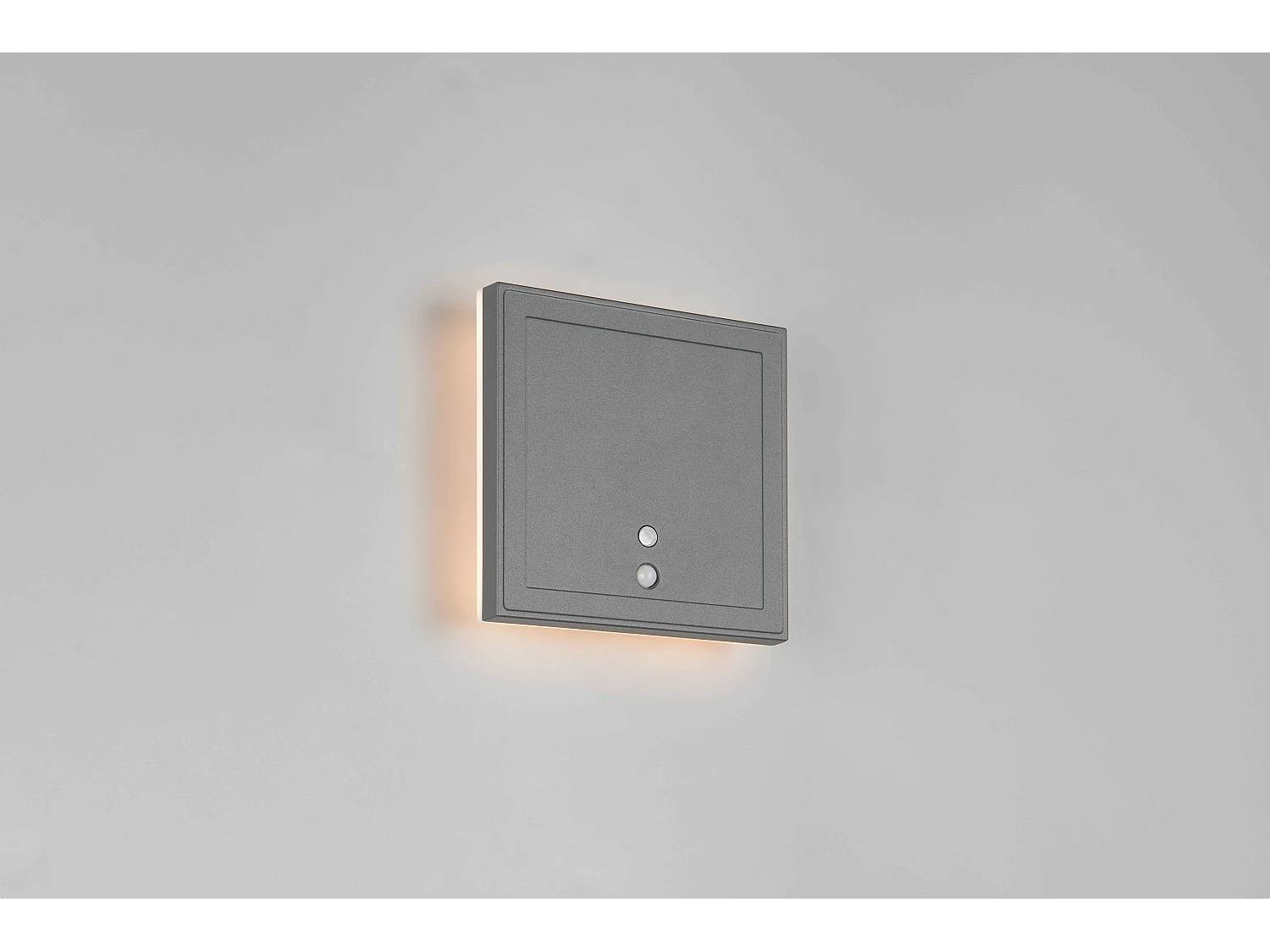 Applique da esterno LED ricaricabile, c/sensori, quadrata, 14x14 cm, Fortaleza