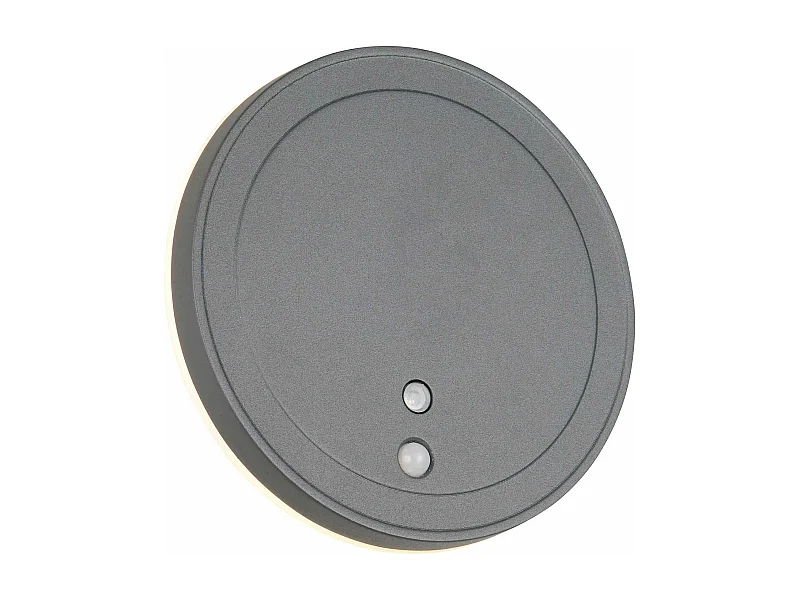 Applique da esterno LED ricaricabile, c/sensori, tonda, D 14 cm, Fortaleza