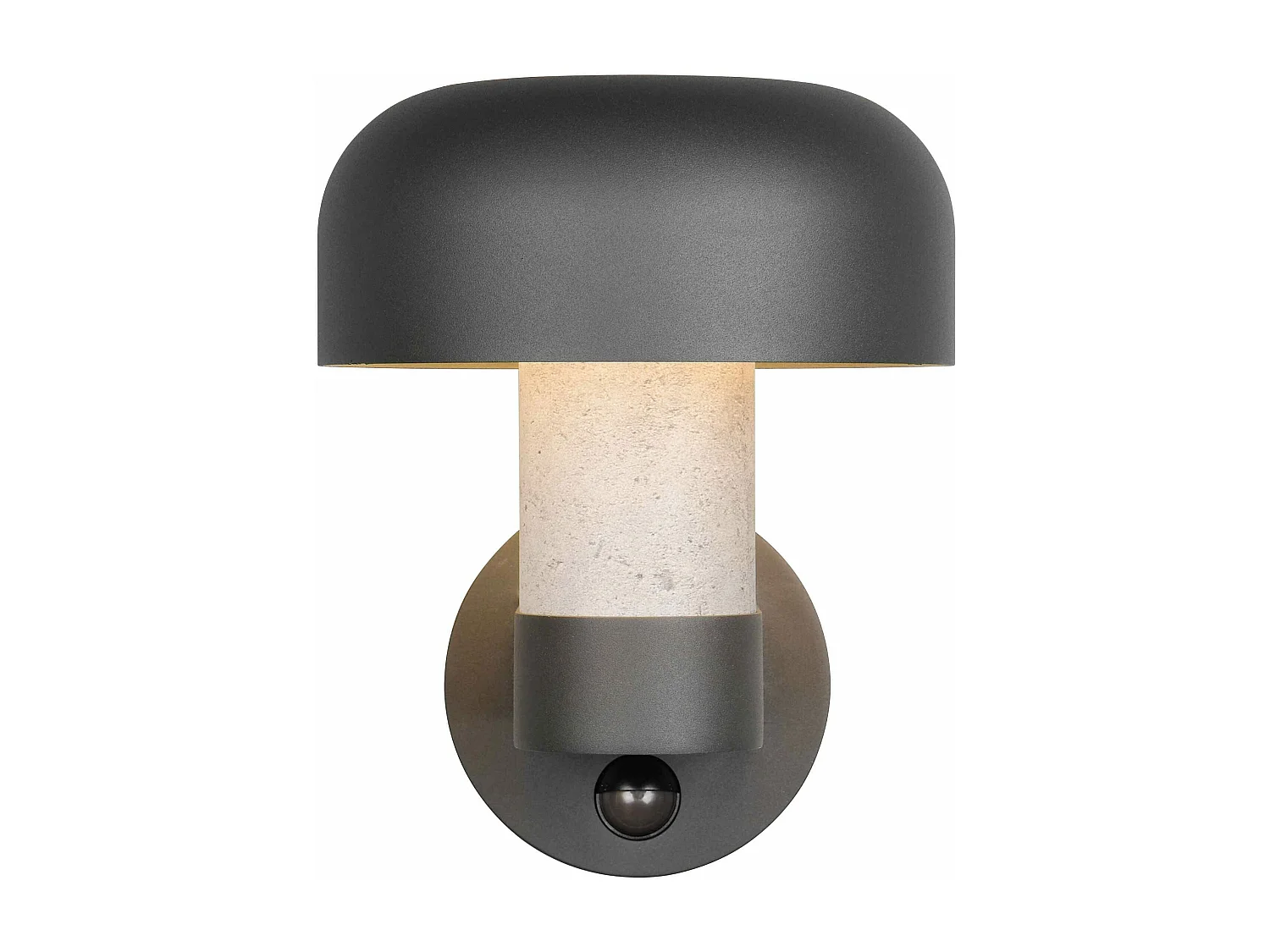 Applique da esterno c/sensore movimento, antracite e cemento, H 25 cm, Fraser