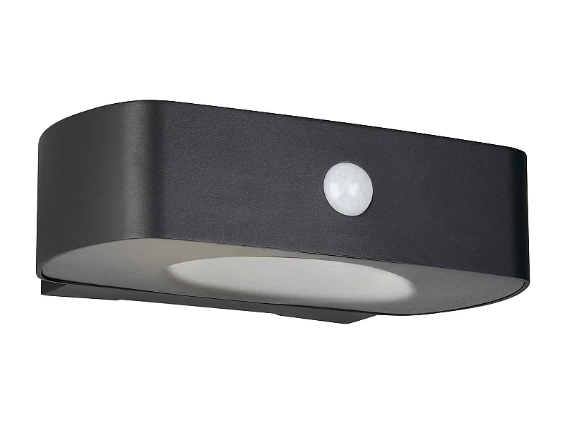 Applique da esterno LED, solare, c/sensori, nero, L 22 cm, Bilbao