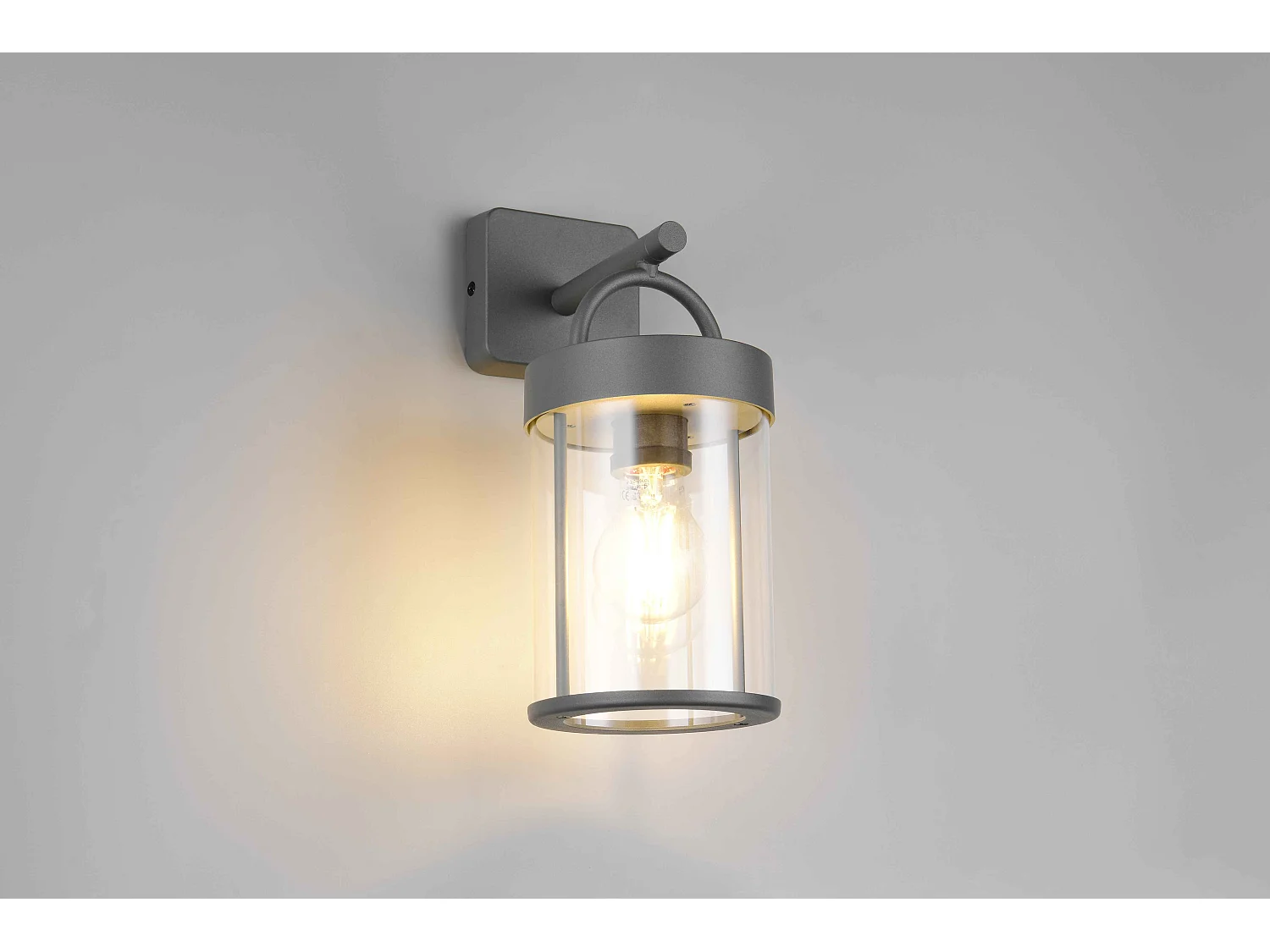 Applique da esterno, alluminio, antracite, H 29 cm, Almeria