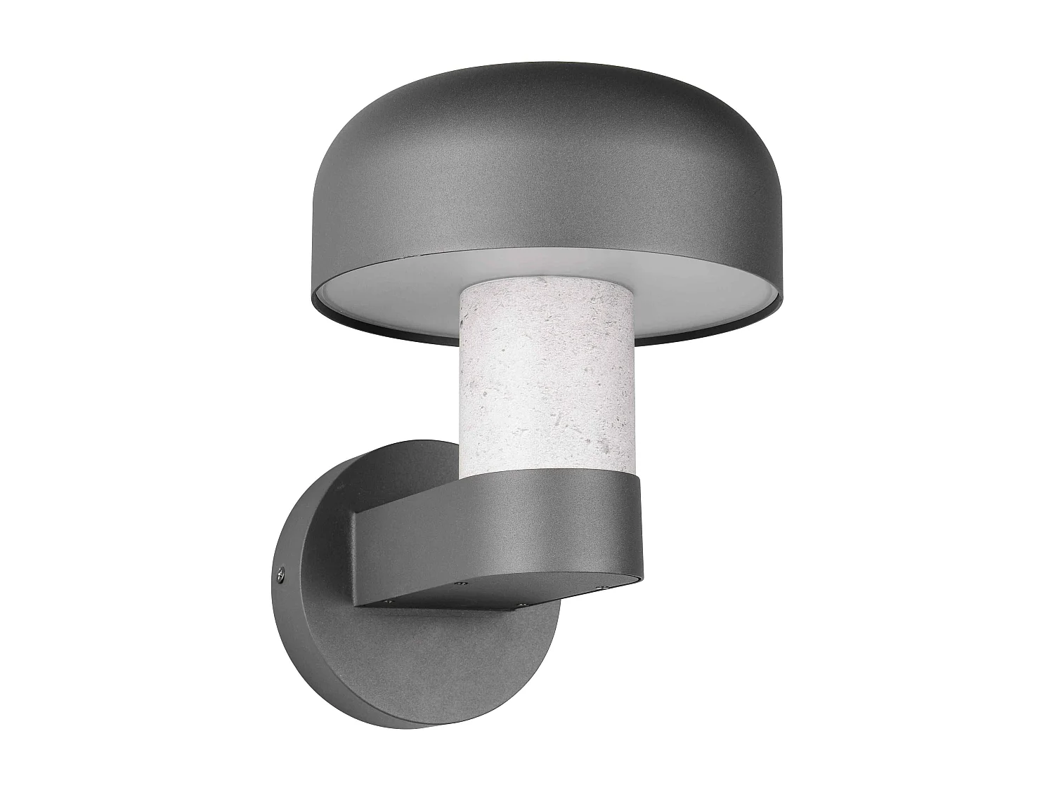 Applique da esterno, alluminio, antracite e cemento, H 25 cm, Fraser