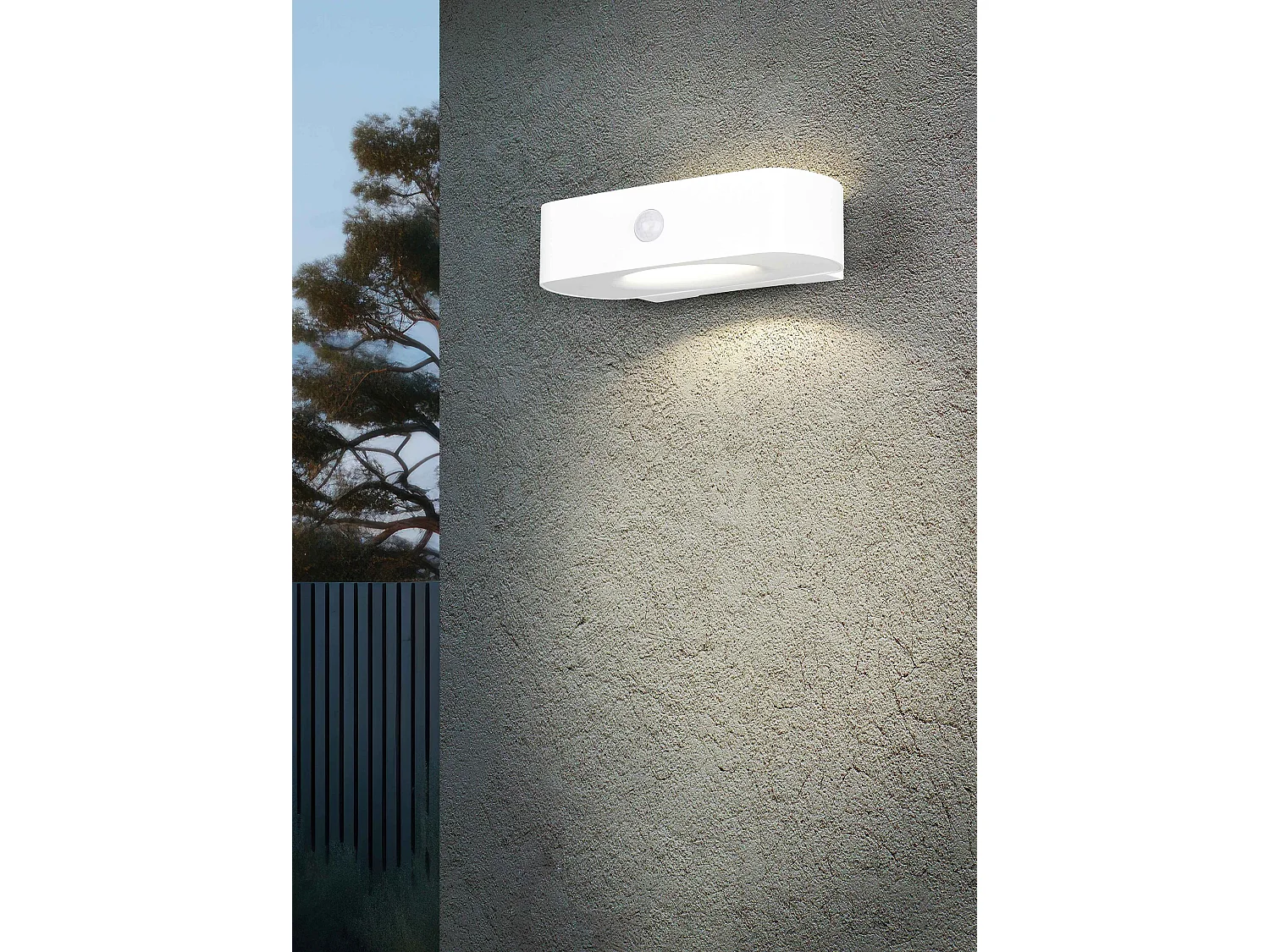 Applique da esterno LED, solare, c/sensori, bianco, L 22 cm, Bilbao