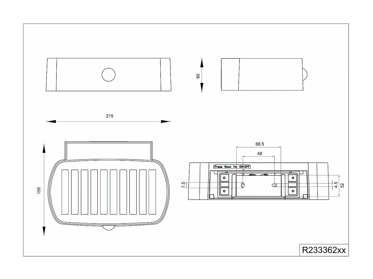 Applique da esterno LED, solare, c/sensori, bianco, L 22 cm, Bilbao