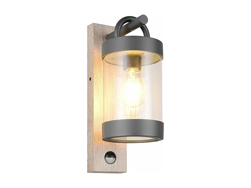 Applique da esterno c/sensore movimento, antracite, H 33 cm, Sambesi