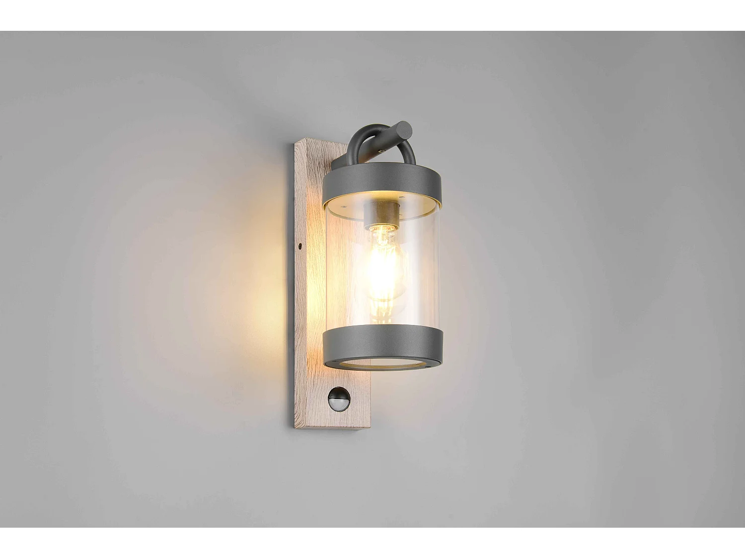 Applique da esterno c/sensore movimento, antracite, H 33 cm, Sambesi