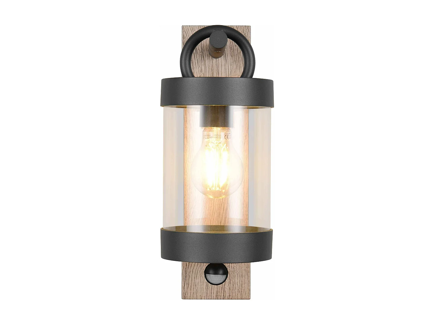 Applique da esterno c/sensore movimento, antracite, H 33 cm, Sambesi