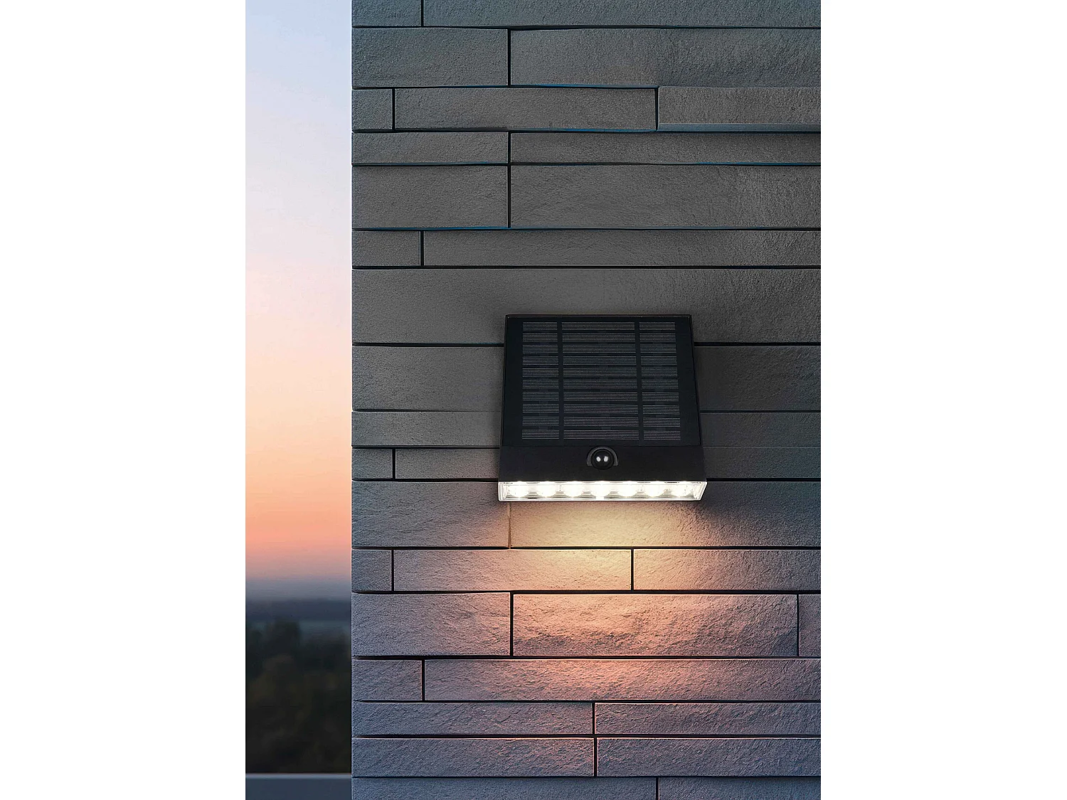 Applique da esterno LED, solare, c/sensori, nero, L 16 cm, Alvorada