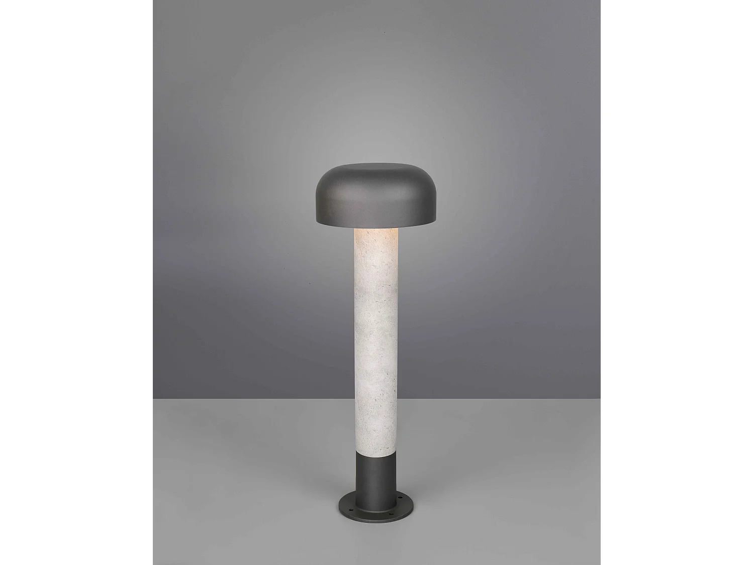 Palo da esterno, alluminio, antracite e cemento, H 54 cm, Fraser