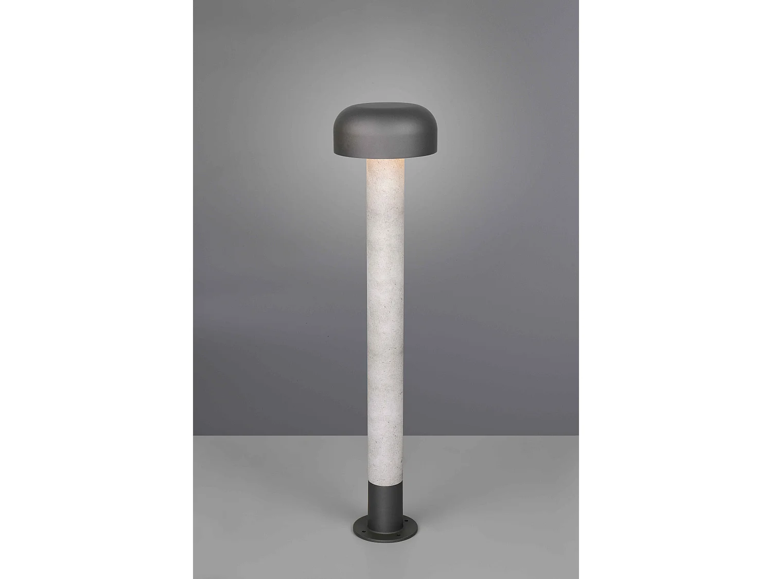 Palo alto da esterno, alluminio, antracite e cemento, H 85 cm, Fraser