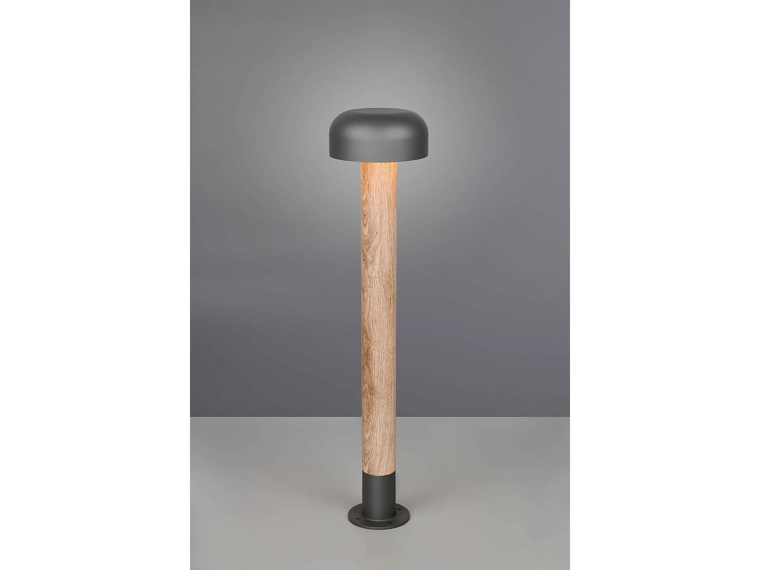 Palo alto da esterno, alluminio, antracite e legno, H 85 cm, Fraser