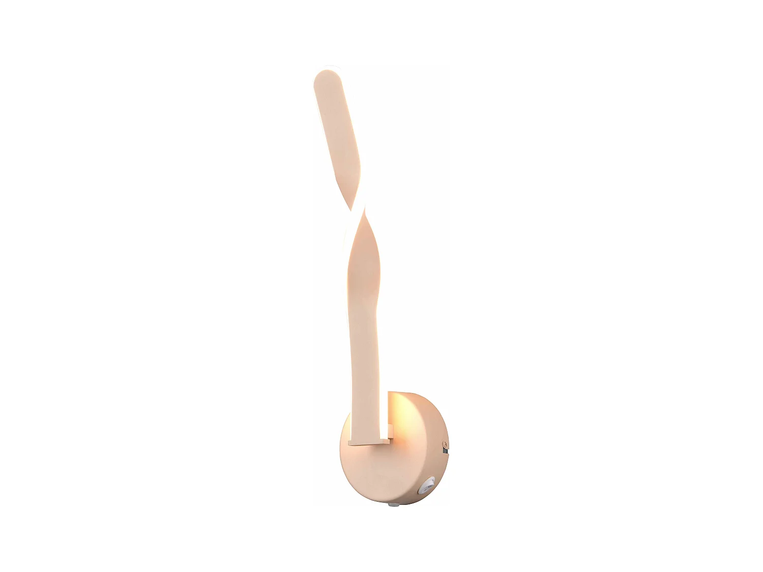Applique LED, metallo, sabbia, H 46 cm, Ginko