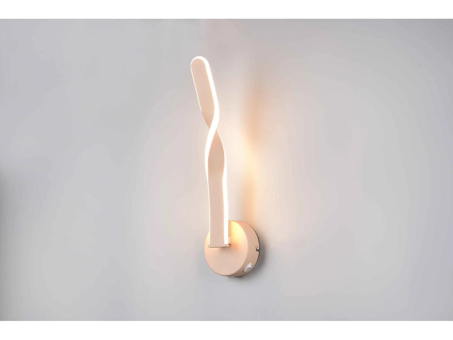 Applique LED, metallo, sabbia, H 46 cm, Ginko