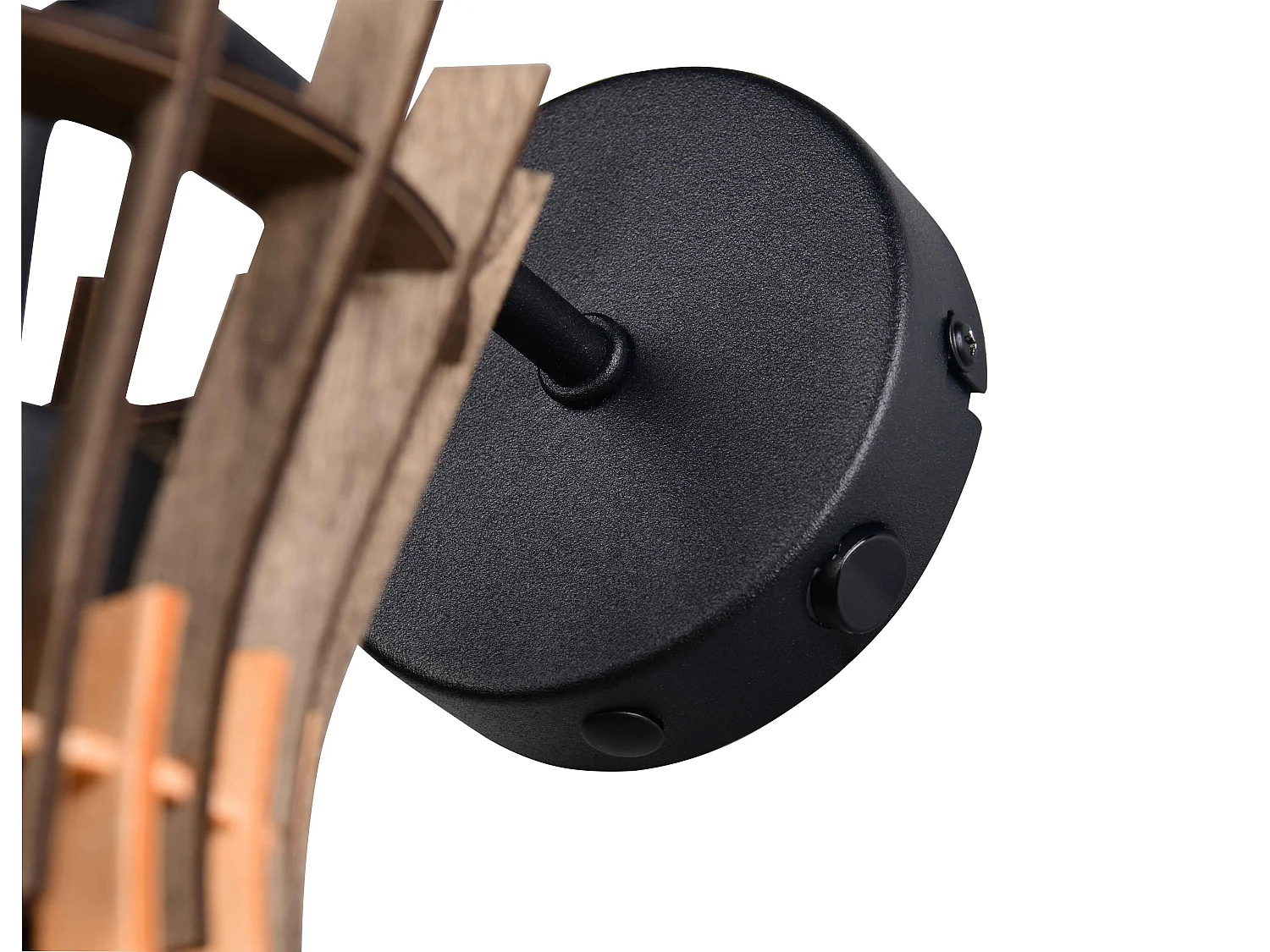 Applique, legno e metallo nero, H 36 cm, Alice