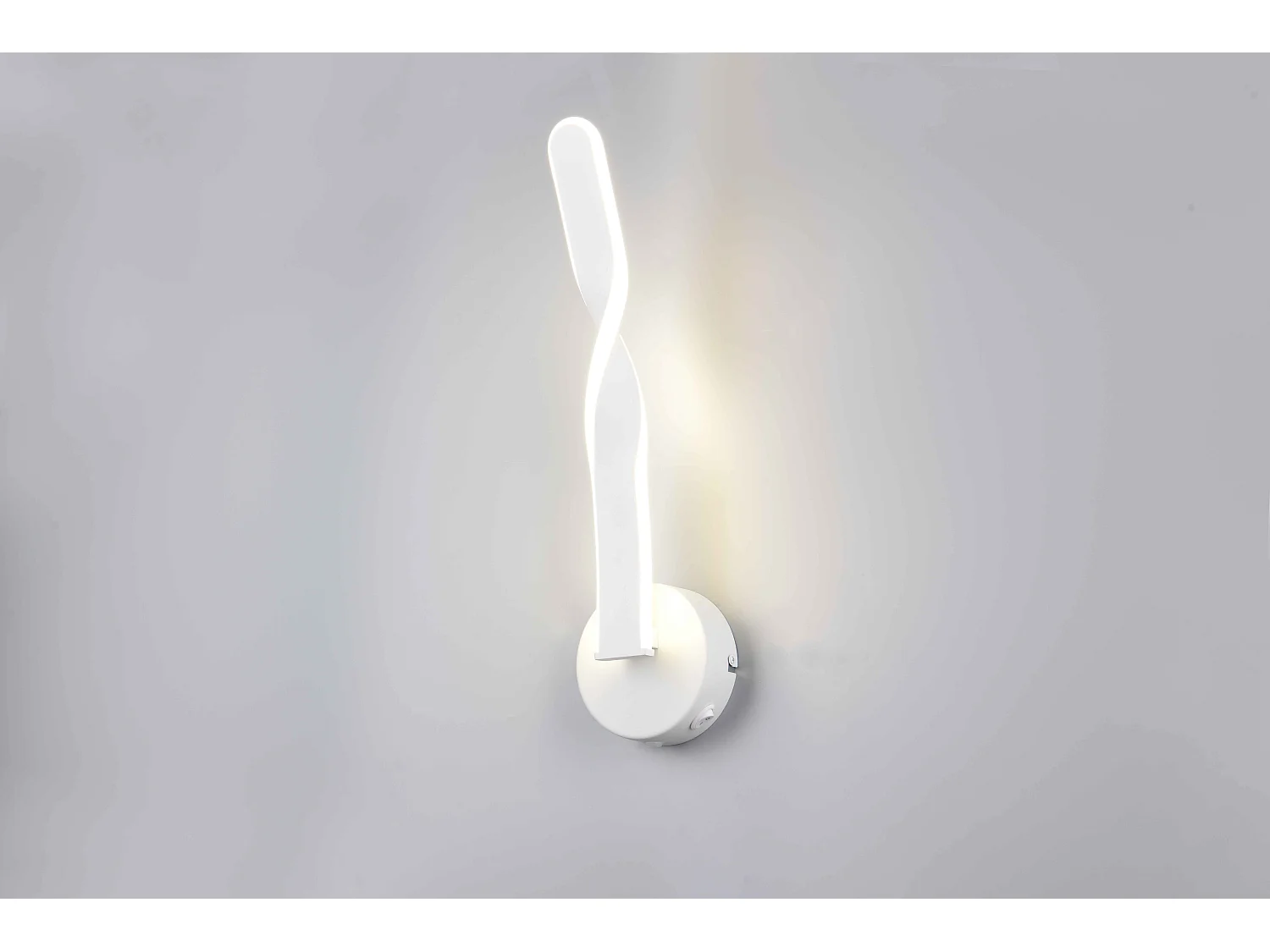 Applique LED, metallo, bianco, H 46 cm, Ginko