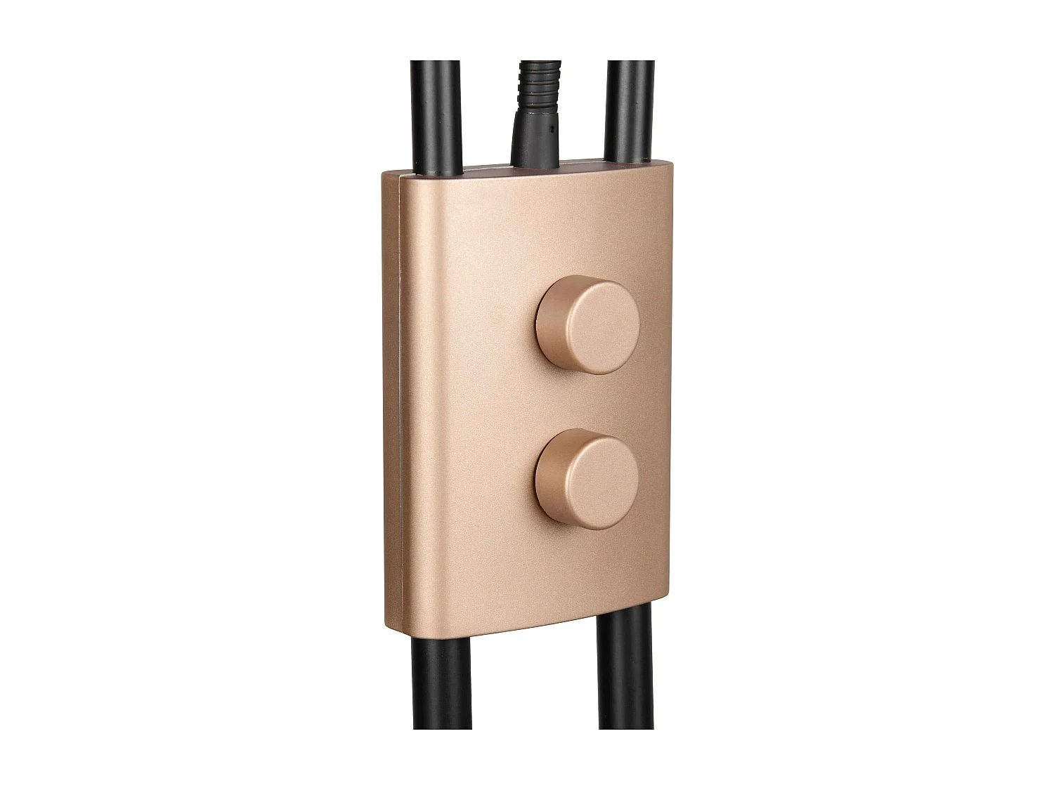 Piantana c/lampada lettura, metallo, nero e caffè, H 180 cm, Chris