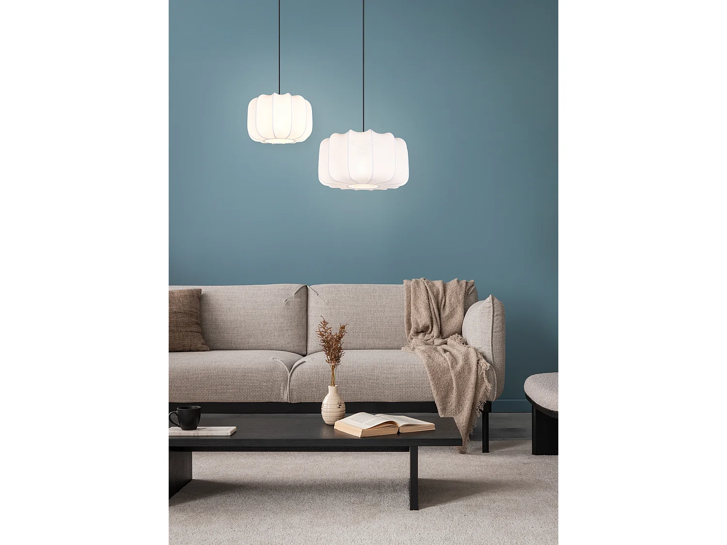 Hanglamp MADELINE - 25x25x150 cm - Zwart