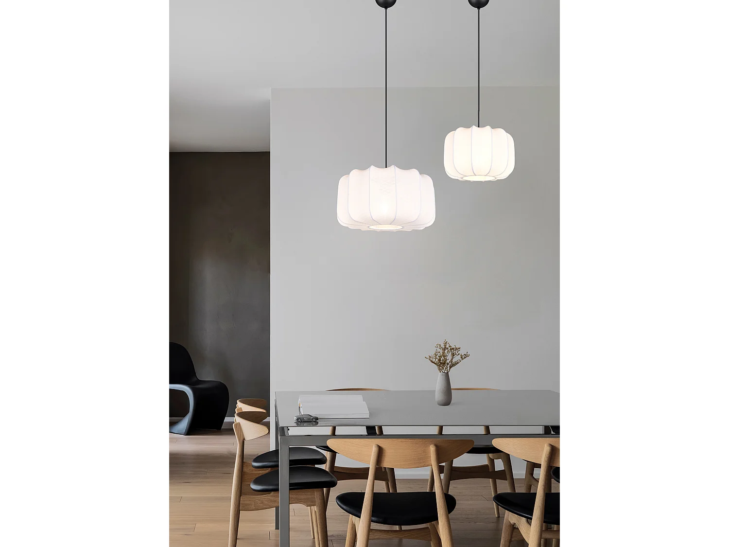 Hanglamp MADELINE - 25x25x150 cm - Zwart