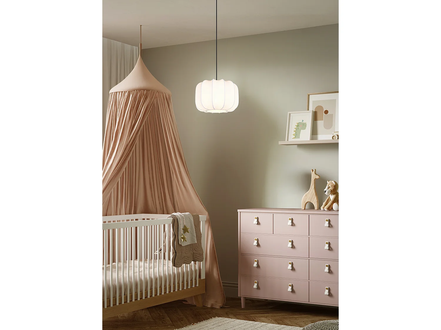 Hanglamp MADELINE - 25x25x150 cm - Zwart