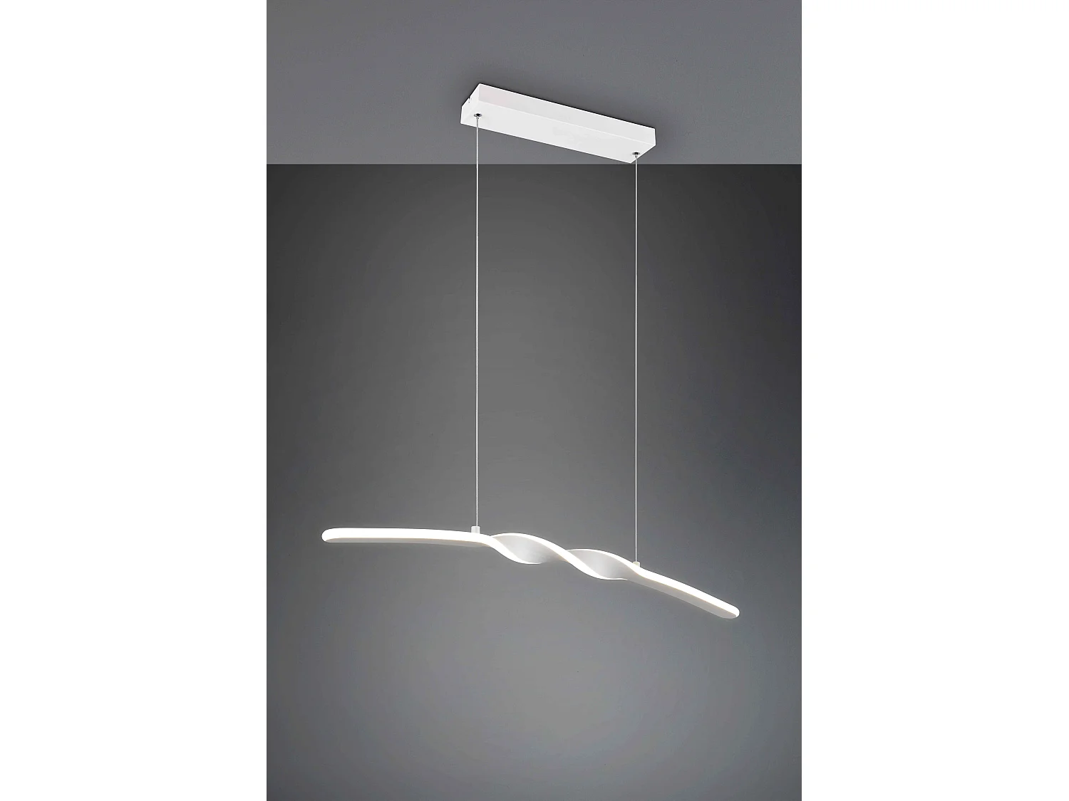 Lampada a sospensione LED, metallo, bianco, L 80 cm, Ginko