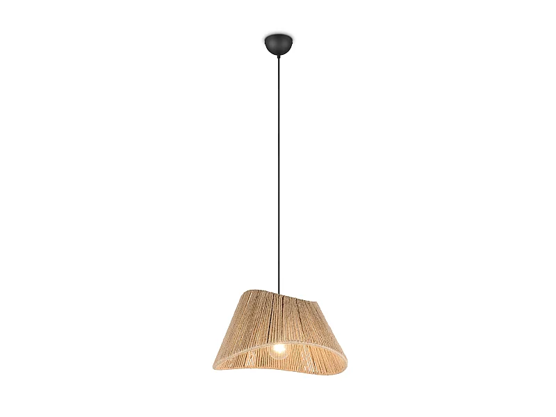 Lampada a sospensione, Iuta, naturale, D 52 cm, Valerie