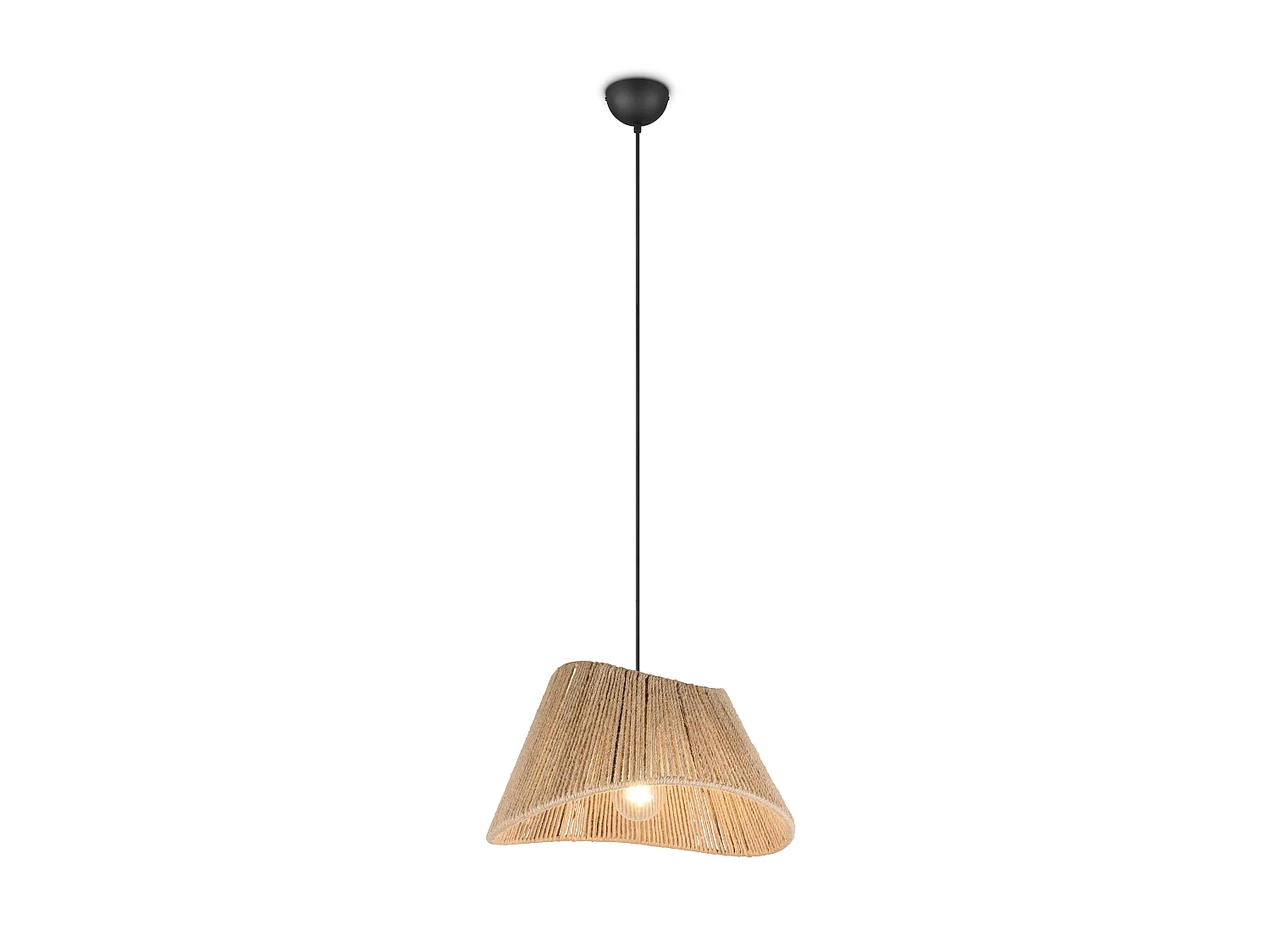 Lampada a sospensione, Iuta, naturale, D 52 cm, Valerie