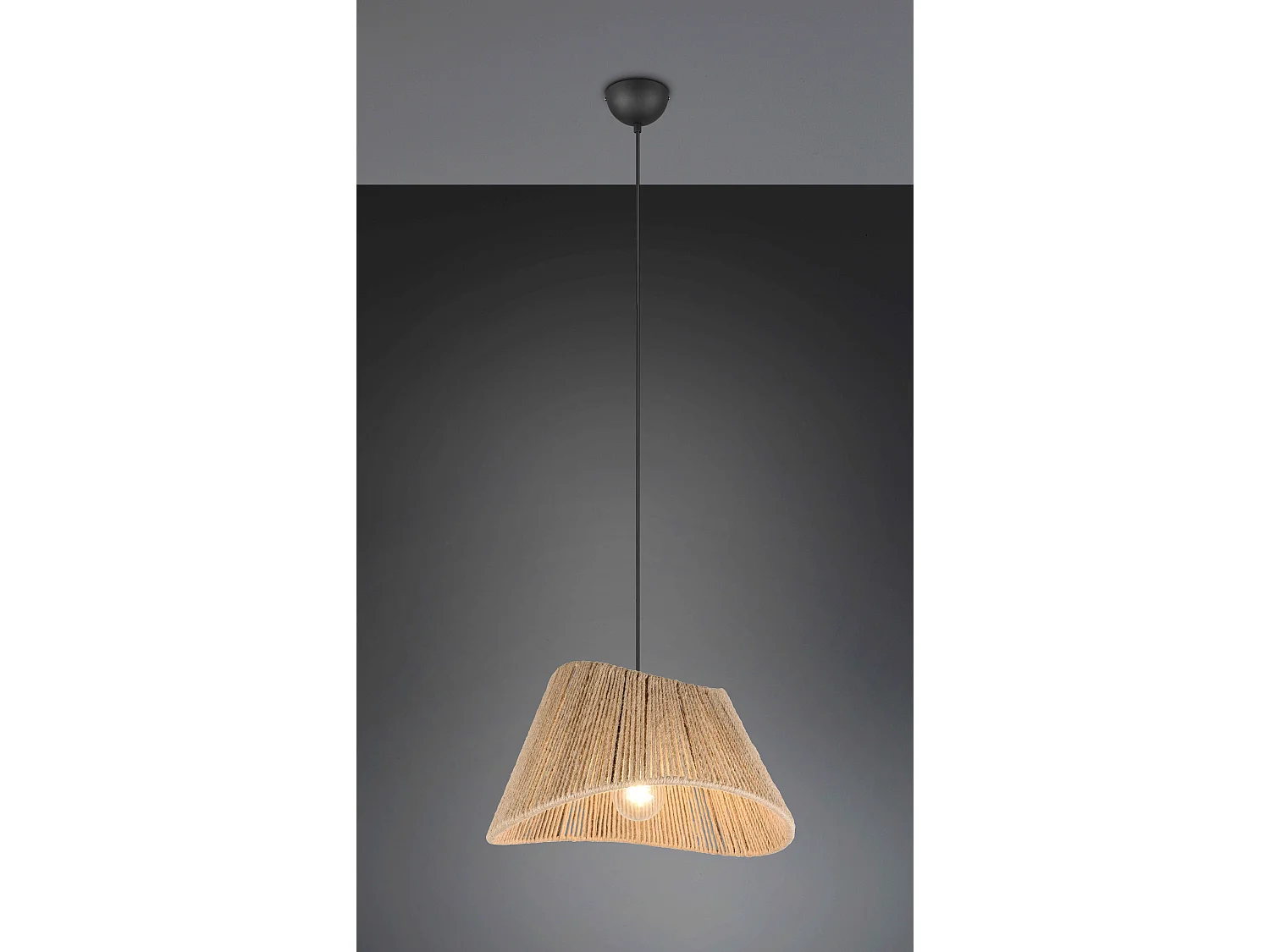 Lampada a sospensione, Iuta, naturale, D 52 cm, Valerie