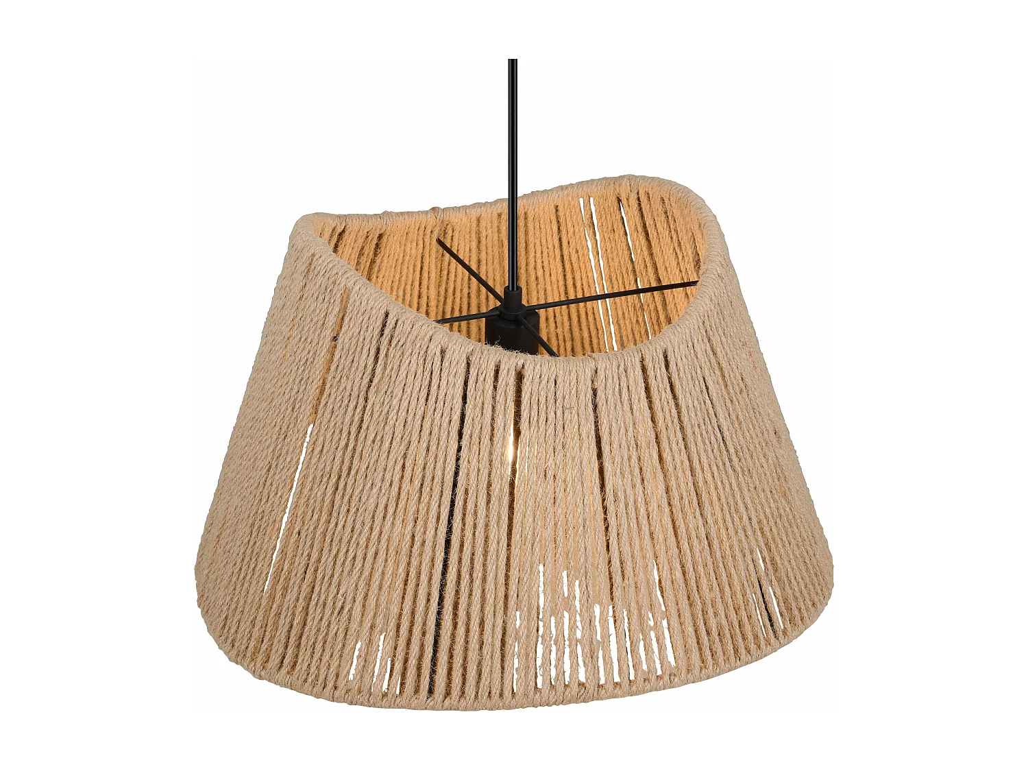 Lampada a sospensione, Iuta, naturale, D 52 cm, Valerie