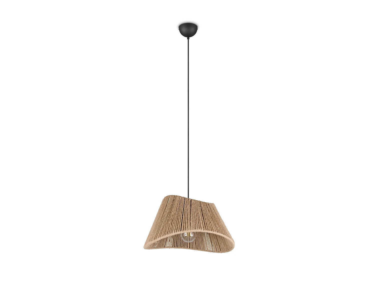 Lampada a sospensione, Iuta, naturale, D 52 cm, Valerie