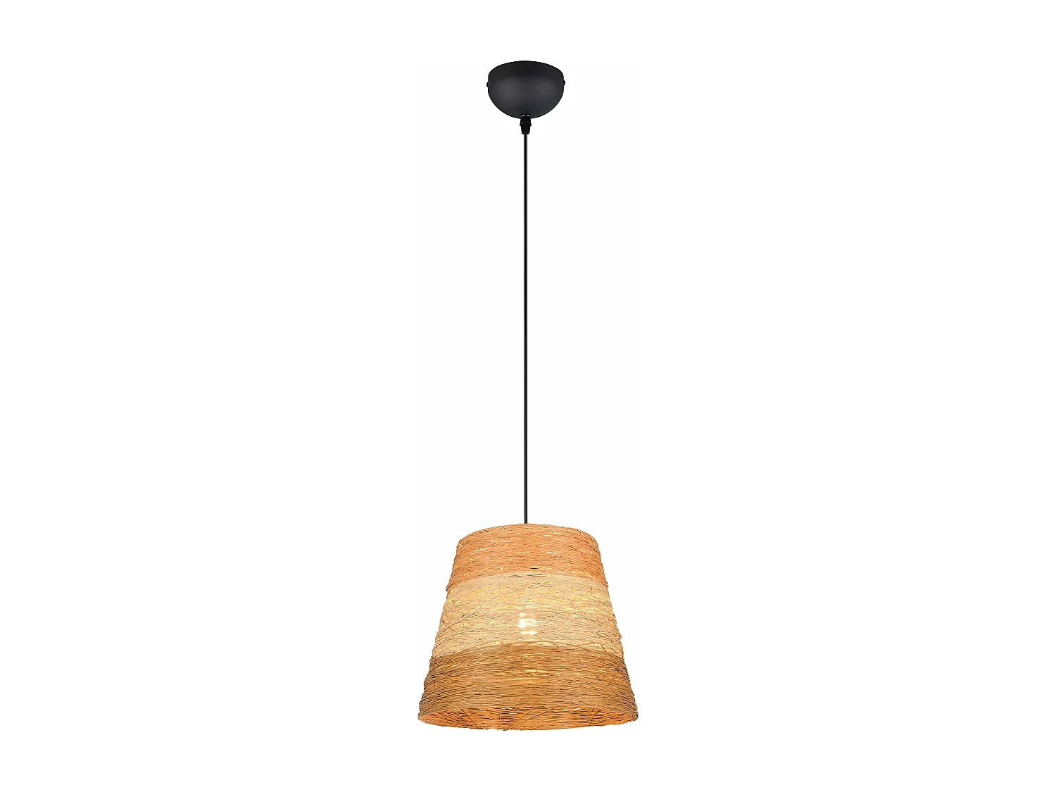 Lampada a sospensione, fibre naturali, 3 tonalità, D 25 cm, Joeline