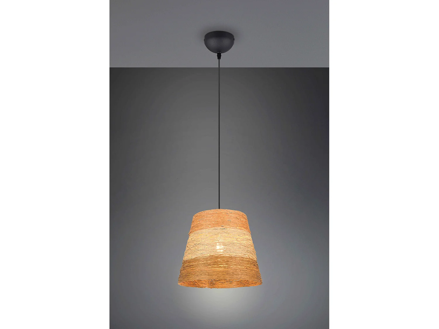 Lampada a sospensione, fibre naturali, 3 tonalità, D 25 cm, Joeline
