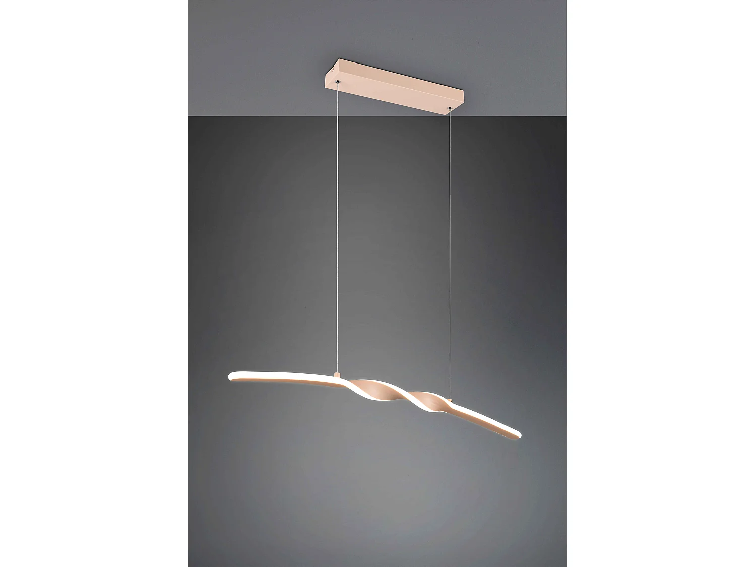 Lampada a sospensione LED, metallo, sabbia, L 80 cm, Ginko