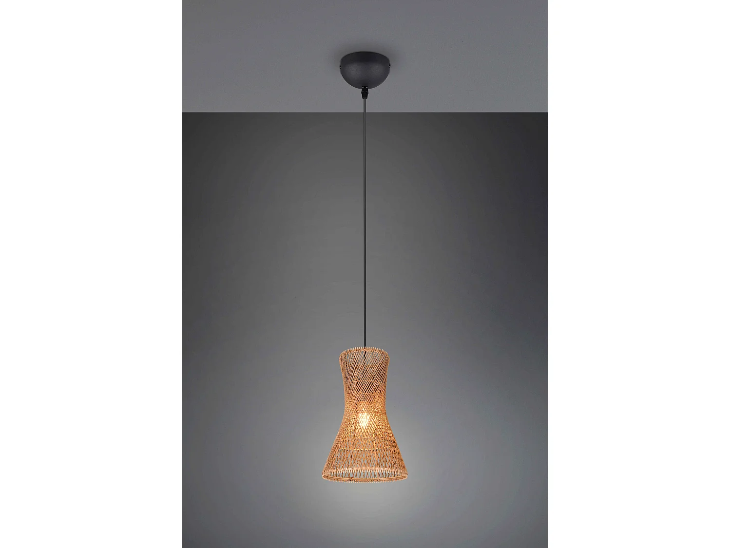 Lampada a sospensione, fibre naturali, D 20 cm, Bijou