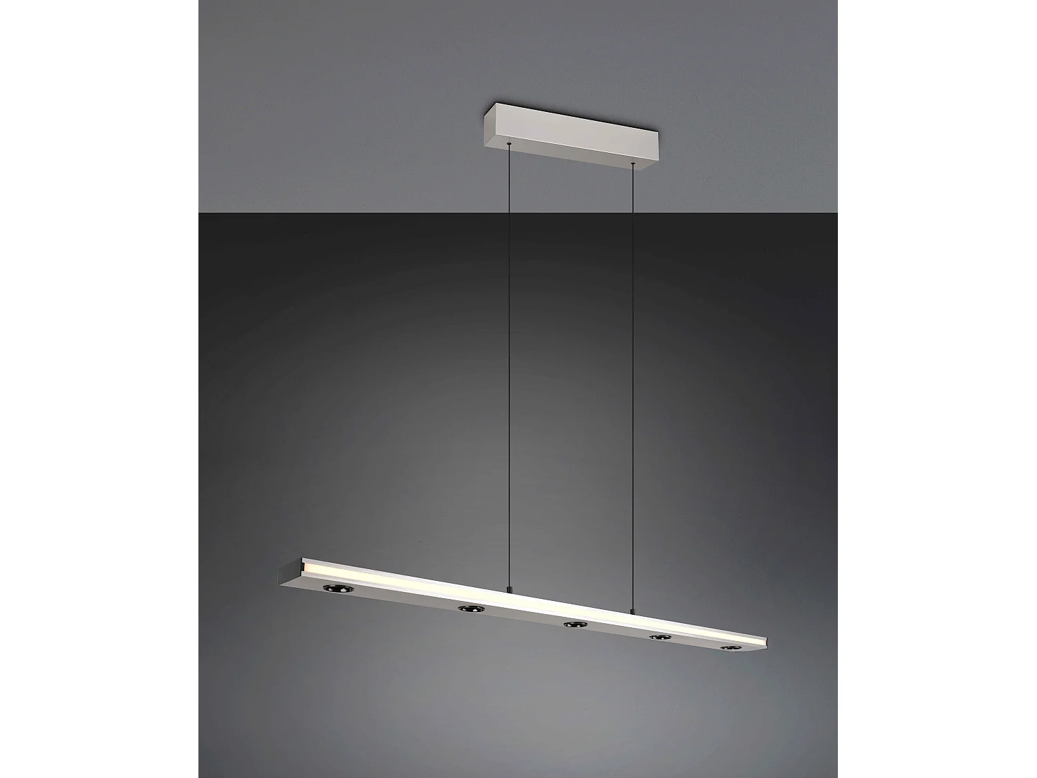 Lampada a sospensione LED bi-emissione, metallo, acciaio, L110 cm, Graham