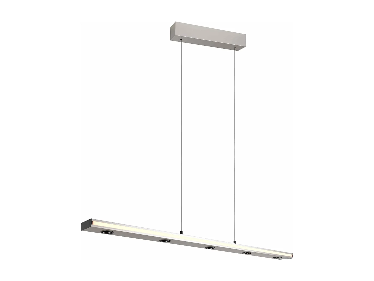 Lampada a sospensione LED bi-emissione, metallo, acciaio, L110 cm, Graham