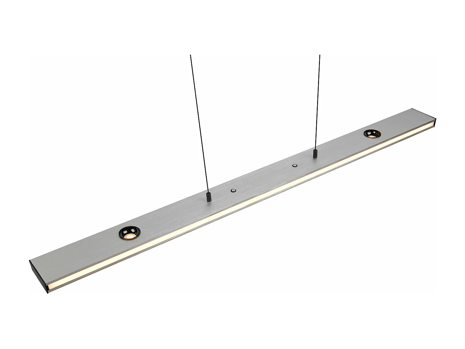 Lampada a sospensione LED bi-emissione, metallo, acciaio, L110 cm, Graham