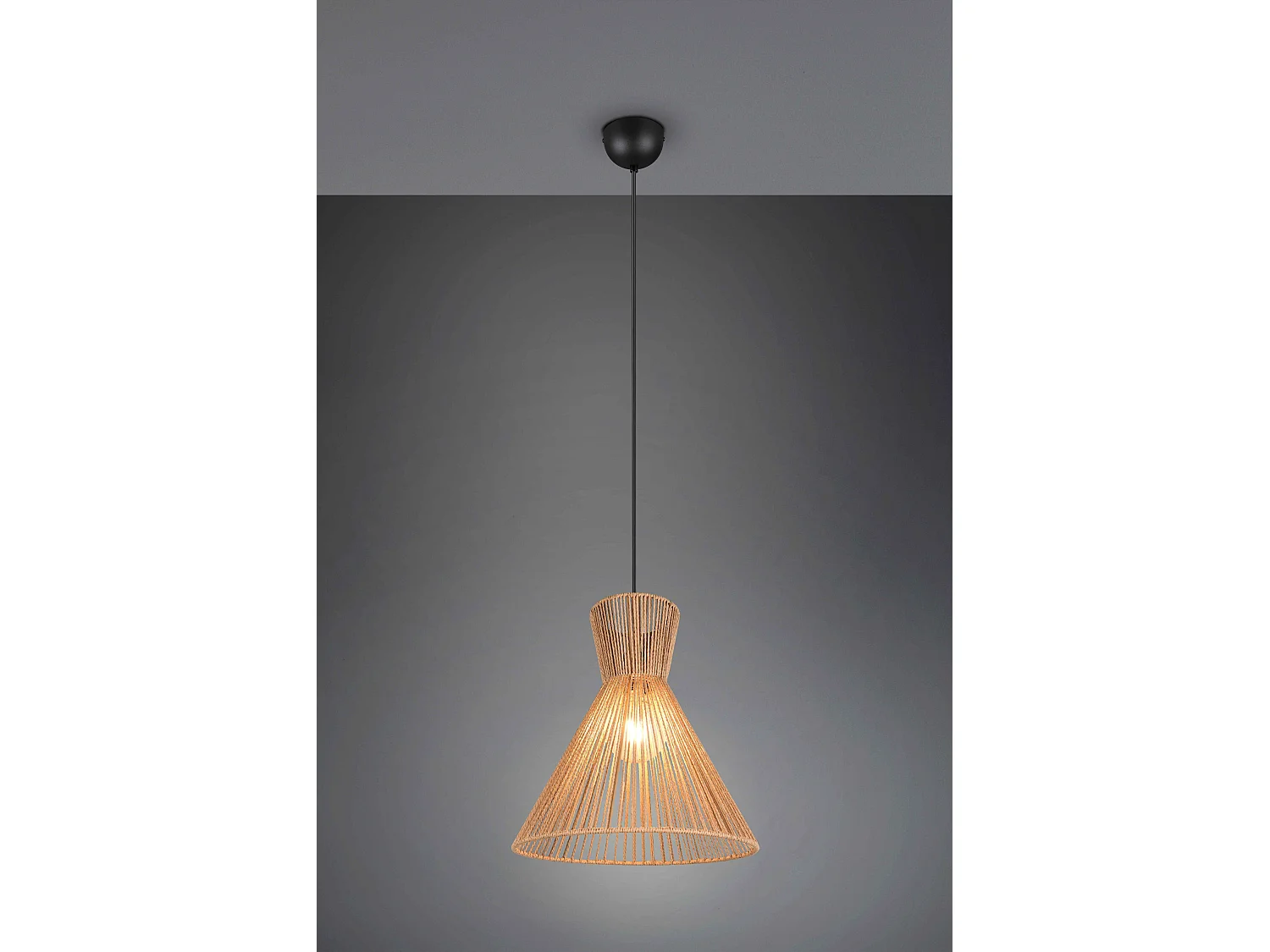 Lampada a sospensione, fibre naturali, D 35 cm, Rosalie