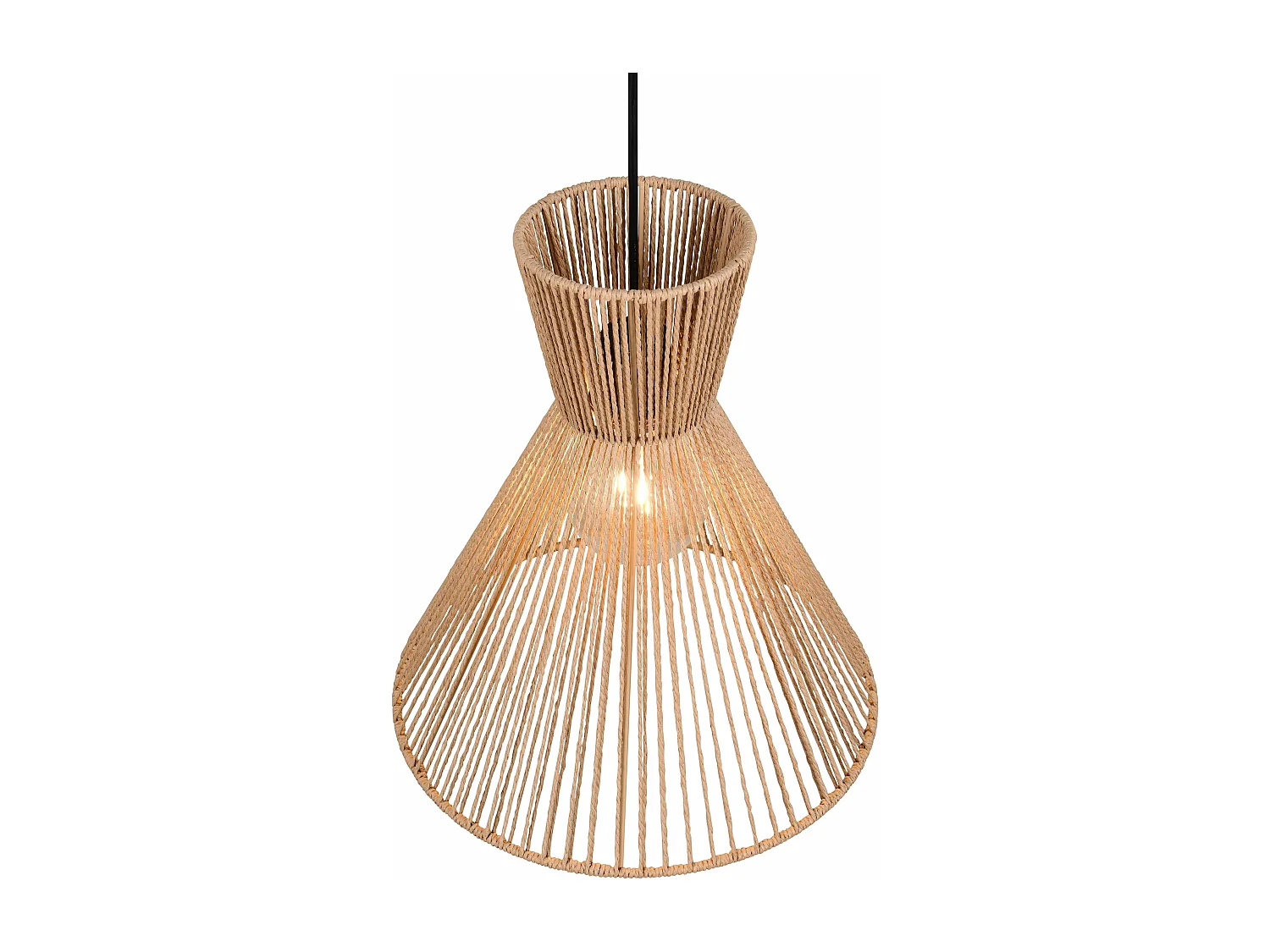 Lampada a sospensione, fibre naturali, D 35 cm, Rosalie