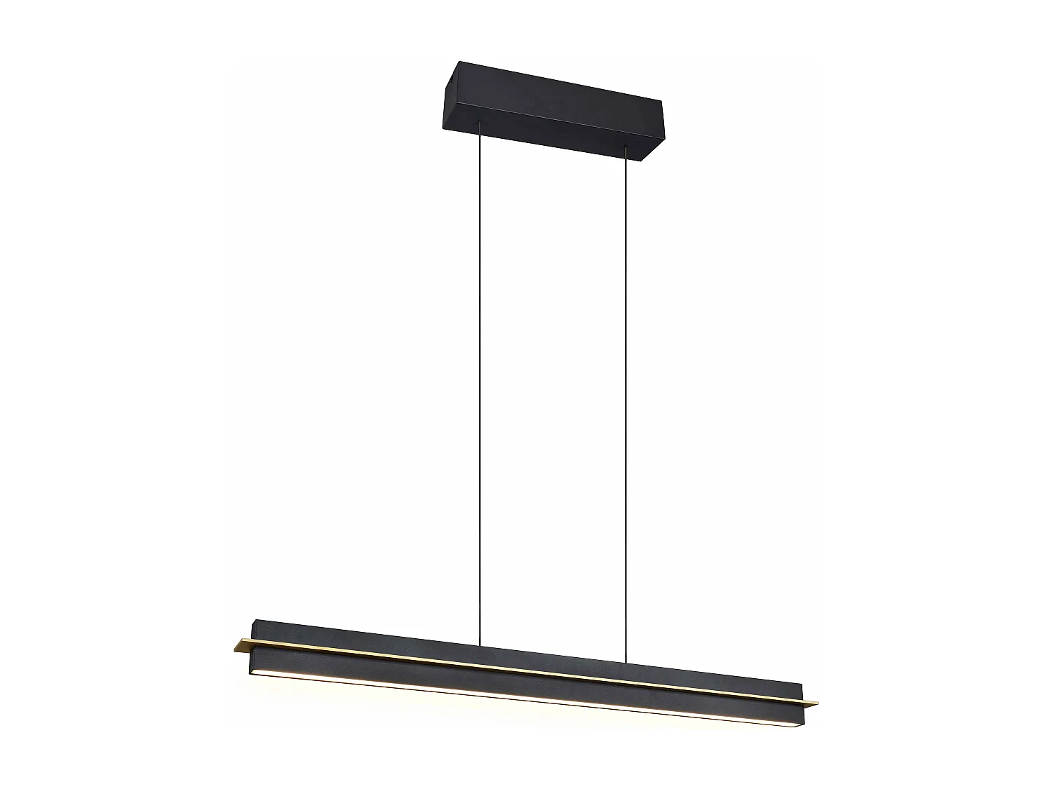 Lampada a sospensione LED, metallo, nero e oro, L 95 cm, Emerson