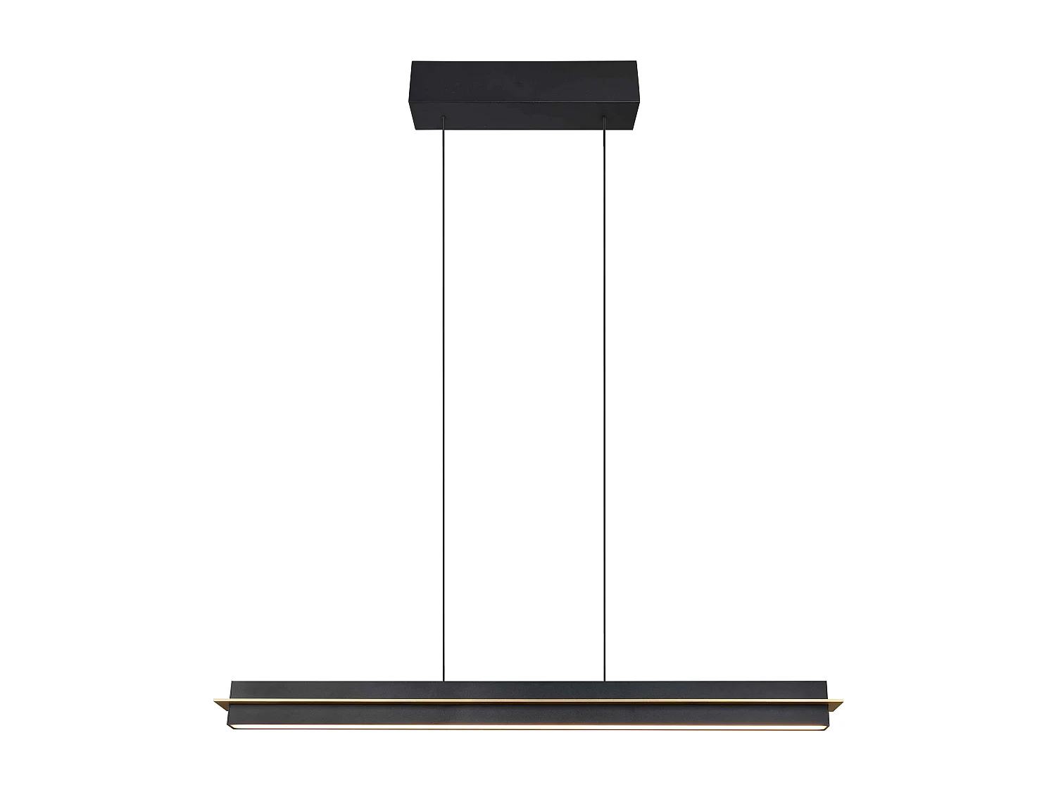 Lampada a sospensione LED, metallo, nero e oro, L 95 cm, Emerson