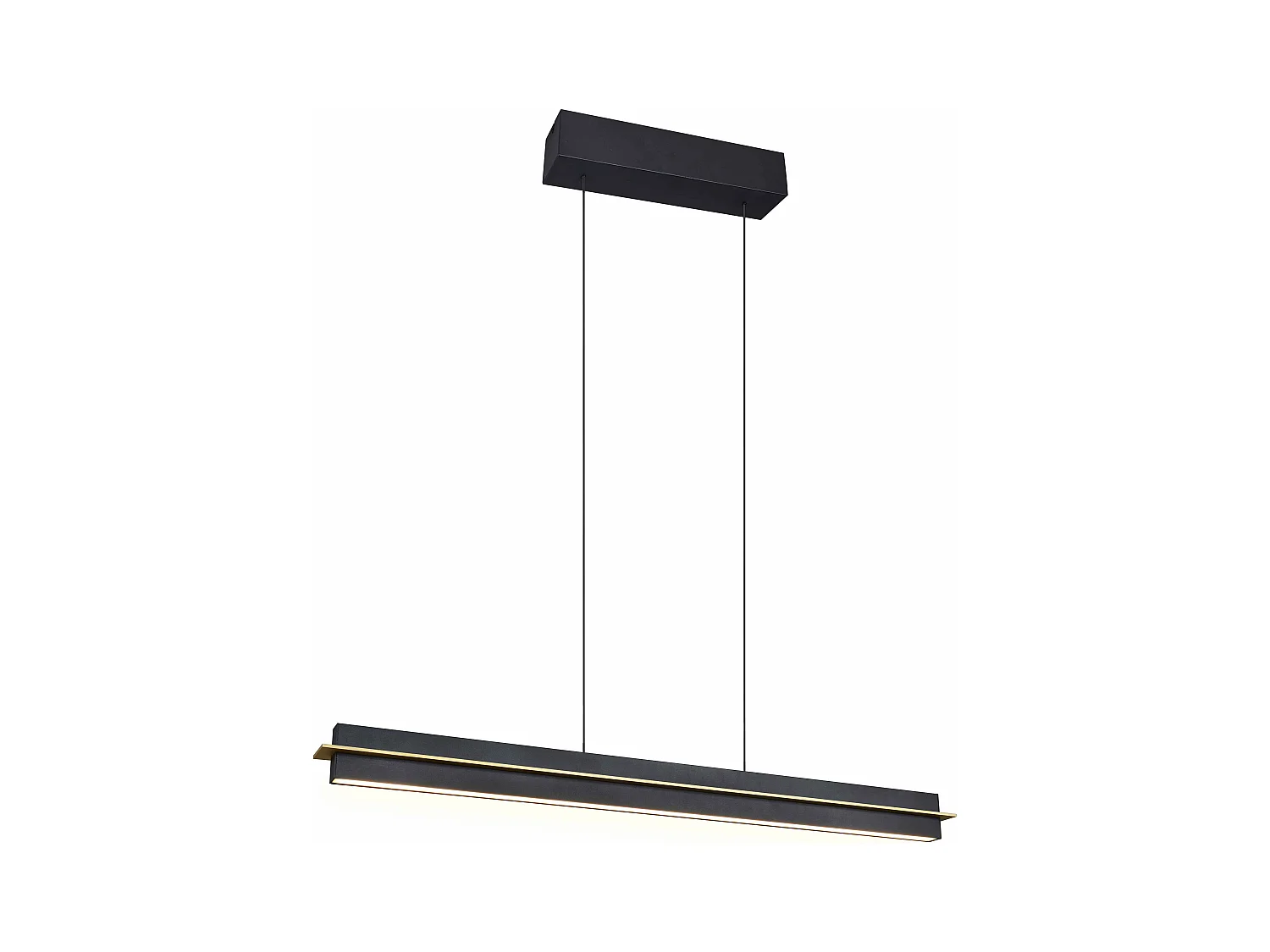 Lampada a sospensione LED, metallo, nero e oro, L 95 cm, Emerson