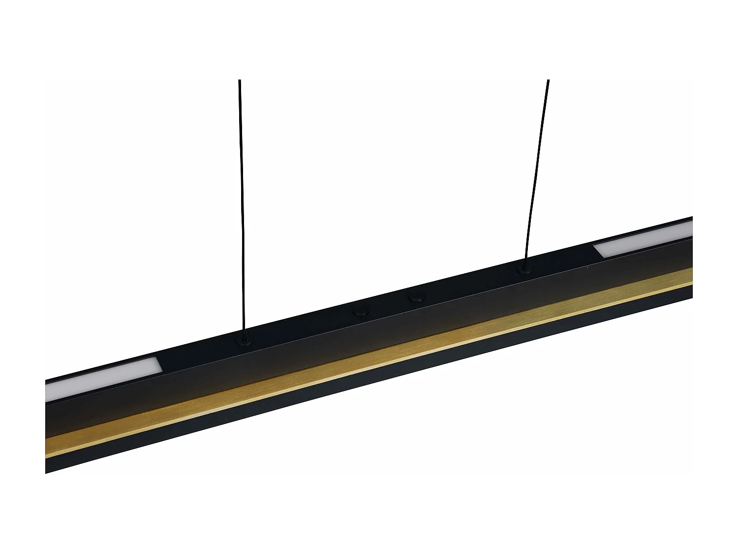 Lampada a sospensione LED, metallo, nero e oro, L 95 cm, Emerson