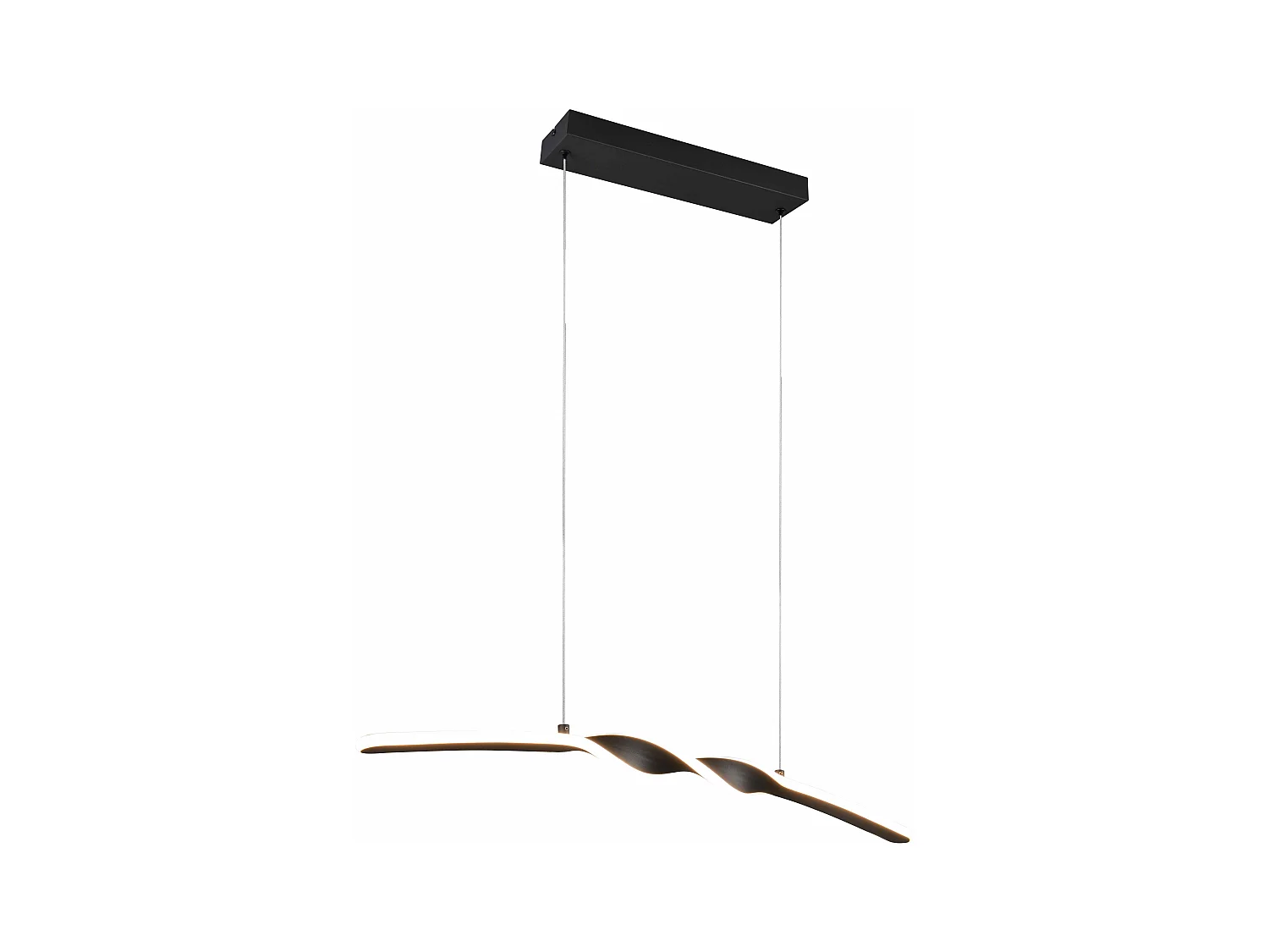Lampada a sospensione LED, metallo, nero, L 80 cm, Ginko